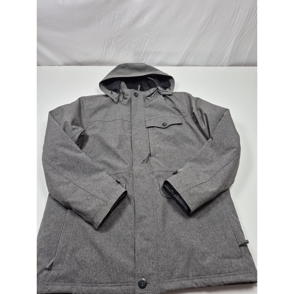 LL BEAN 3 In 1 Jacket Parka Discontinued # 284417 Gray Zip Out Liner Sz L Tall